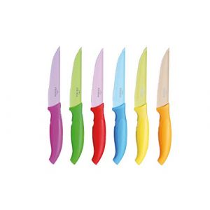 Excelsa Soul Kitchen Assortiment de 6 Couteaux à Viande Multicolore
