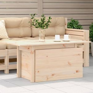 VidaXL Table de Jardin, Table à Manger Rectangulaire, Meuble de Pique-nique Patio Balcon Arrière-cour Terrasse Extérieur, Bois Massif de Pin