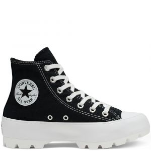 Converse Chuck Taylor All Star Lugged Hi toile Femme-37-Noir