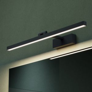 Mai&mai - Lampe Miroir led 4000K pour Salle de Bain Murale 180° Rotative 60cm Noir Desgin Strahlenschon