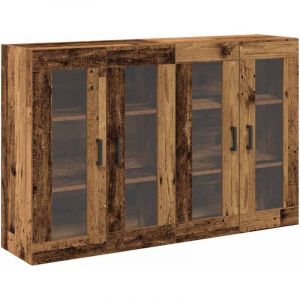 VidaXL Meuble mural 2 pcs Bois ancien 69,5 x 34 x 90 cm
