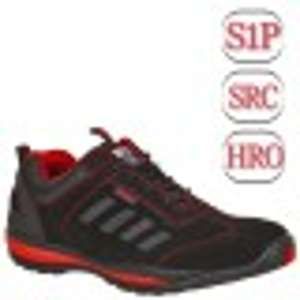 Image de Portwest Chaussure de securité sport training s1p hro bicolor noir et rouge Rouge 47 Rouge 47