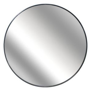 CMP Miroir extra plat rond Verre - 55 cm - Noir