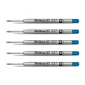 Pelikan Lot de 5 Recharges Grande Capacité pour Stylo Bille 337 Pte Large B Bleu