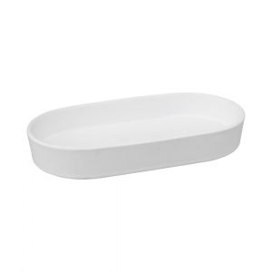 Image de Plateau de Salle de Bain "Cocon" 19cm Blanc Coton Prix