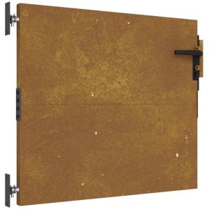 VidaXL Portail de jardin 85x100 cm acier corten