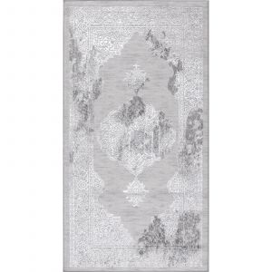 Surya Tangier Tapis Vintage - Tapis de Couloir, Salon, Salle &agrave; Manger, Chambre, Cuisine, Entr&eacute;e - Tapis Boheme Chic, Design Traditionnel Oriental, Tapis Color&eacute; Poil Court 80x150cm - Ivoire et Gris