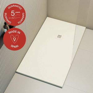 Receveur de douche Poalgi, extraplat, blanc marfil, L.70 x l.110 cm, finition ardoise, série Hos's