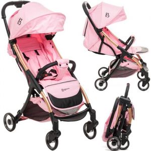 Bebelissimo - Poussette bébé Citadine Ultra Compacte - De 0 à 36 mois - Teano - rose