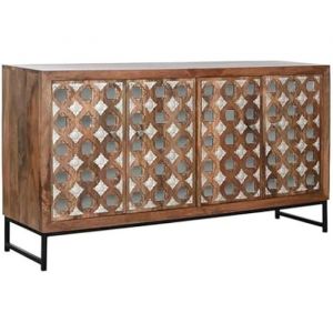 Sideboard Home ESPRIT Brown Black Silver 150 x 38 x 80 cm