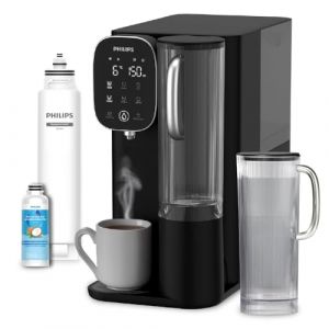 Philips Water Distributeur d'eau &agrave; Osmose Inverse ADD6912BK/10, Eau Chaude et fra&icirc;che instantan&eacute;e, &eacute;limine jusqu'&agrave; 110 SUBSTANCES, dur&eacute;e de Vie du Filtre : 1 an