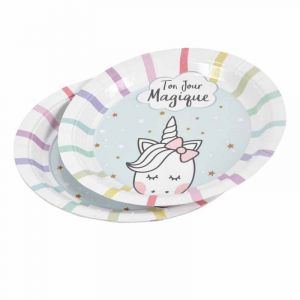 Lot De 6 iettes En Carton licorne Ii 18cm Bleu Prix