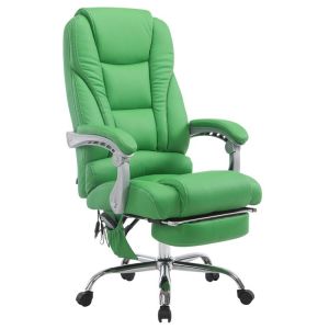 CLP Fauteuil de bureau PACIFIC en similicuir avec une fonction massage vert