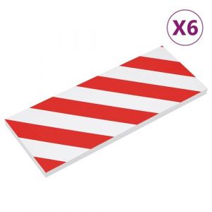 Image de VidaXL Protecteurs de mur 6 pcs Rouge et blanc 50x20x2 cm Mousse EVA