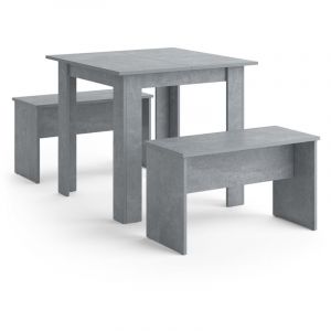 Vicco - Ensemble de table Sentio 80 cm B&eacute;ton