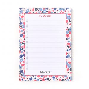 Draeger Bloc-notes A5 To do List Home Office - Fleuri