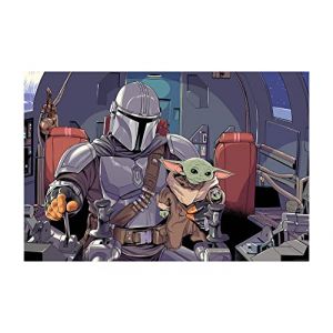 Komar Affiche d'art Mandalorian - The Child Cockpit - Taille: 70 x 50 cm - color&eacute;