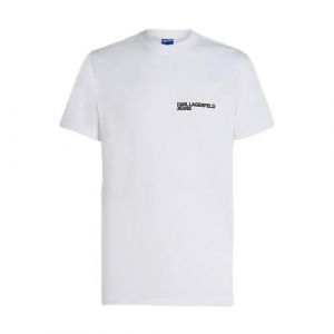 Karl Lagerfeld JEANS Slim Short Sleeve Logo Tee T-Shirt, Blanc, XXL Hommes