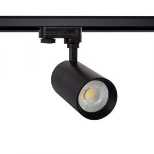 Spot led sur Rail Triphasé 30W Dimmable Mallet Noir 4000K Blanc neutre