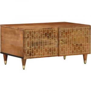 VidaXL Table basse 80x50x40 cm bois de manguier massif