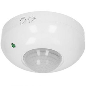 Orno CR-203 LED Detecteur de Mouvement 360° 1200 W Installation au Plafond Infrarouge Montage en Saillie (Blanc)