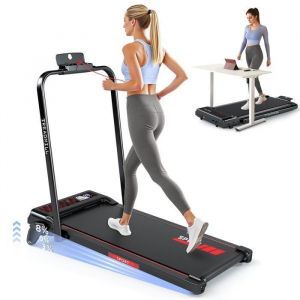 Raoo Min Tapis De Course Pliable, 1-12km/H&iquest;Moteur 2.25hp Ultra Silencieux- Inclinaison 8%&iquest;T&eacute;l&eacute;commande Et Ecran Led