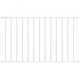 VidaXL Panneau de cl&ocirc;ture Acier enduit de poudre 1,7x1 m Blanc
