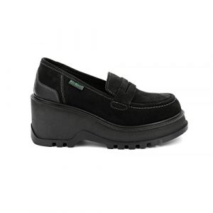 Kickers Wild, Mocassins Femme, Noir, 39