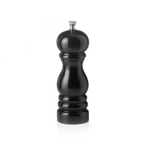 Moulin à sel avec broyeur en céramique Noir brillant 15 cm