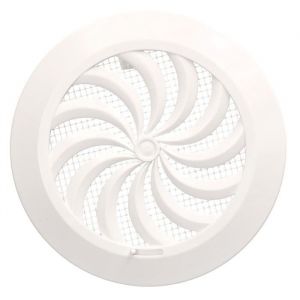 Kotarbau - Grille d'aération 100 mm verrouillable avec moustiquaire ronde Blanc