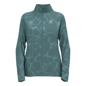 Odlo Zeroweight Print Veste Running Femmes-Bleu Gris, Taille XL