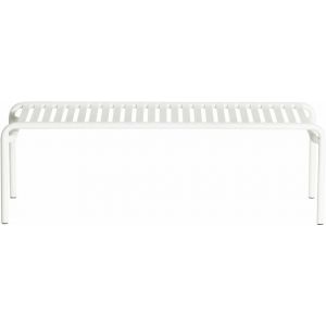 Image de Petite friture Table basse Week-End / Large - 127 x 51 cm blanc en métal