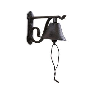 Décoration d'Autrefois Cloche Fonte Marron 20.5x14.5x10.5cm
