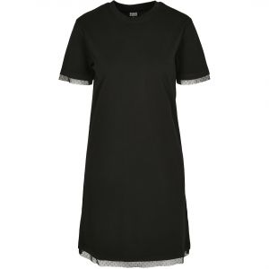 Urban classics T-shirt femme grandes tailles Urban Classic boxy lace hem dre