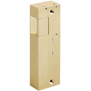 Gache electrique en applique 12V serrure verticale a emission 158 mm porte droite Beugnot 8