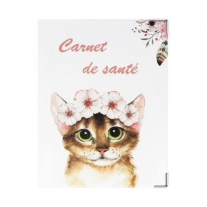 Dossier santé animaux couleur motif chat boheme Color Pop - France - Carnet 18,5 x 13,5 cm