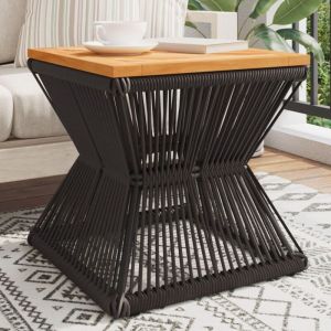 VidaXL Table basse avec base en fil de fer noir bois d'acacia massif