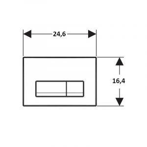 Geberit Delta 50 Plaque de commande double touche, Noir (115.119.DW.1)