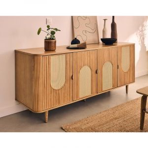 Milazzo - buffet bas - bois - plaqué chêne - 176 cm