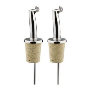 Chevalier Diffusion 2 bouchons verseurs &agrave; clapet en inox et li&egrave;ge