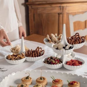 Guzzini Plateau ap&eacute;ro Tiffany 25x24x16 25cm Blanc Antique