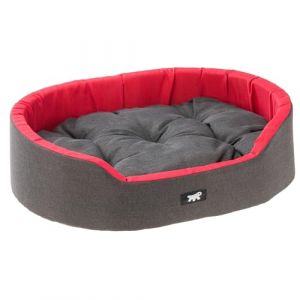 Ferplast Dandy colours Lit d'intérieur pour chien et chat, en coton avec coussin amovible dandy. Variante 110 - Misure: 110 x 70 x h 23 cm - Rouge
