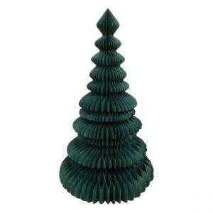 Atmosphera Sapin de Noël en papier plié Vert liseré Doré H 180 cm - Feeric Christmas