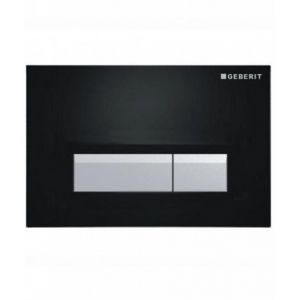 Image de Geberit Plaque de déclenchement SIGMA 40 DuoFresh - Noir/aluminium brossé -