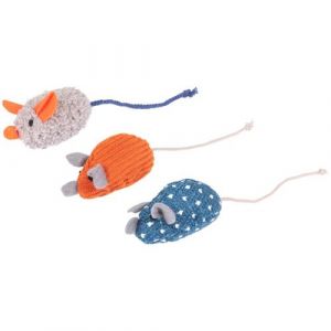 Image de Jouet chat lot de 3 souris Floera 14 cm avec catnip Flamingo Pet Products FL 561121