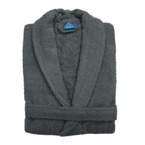 Peignoir de bain Col Ch&acirc;le - Couleurs Peignoirs - Anthracite-Dark Grey, Taille - XL