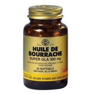 Solgar Huile de bourrache super gla 300mg - 30 softgels