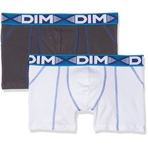 Image de DIM Paris Cotton 3d Flex Air Boxers Pack 2 Units - Lead / White - M