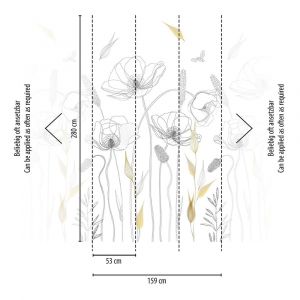 Panoramique coquelicots nr/blc