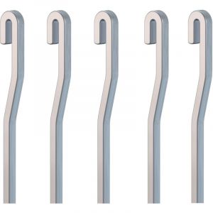 Arti Teq Pack 5 Tiges aluminium Grises coudées 4 mm - Accessoire Cimaise Tableau 150 cm